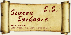 Simeon Šviković vizit kartica